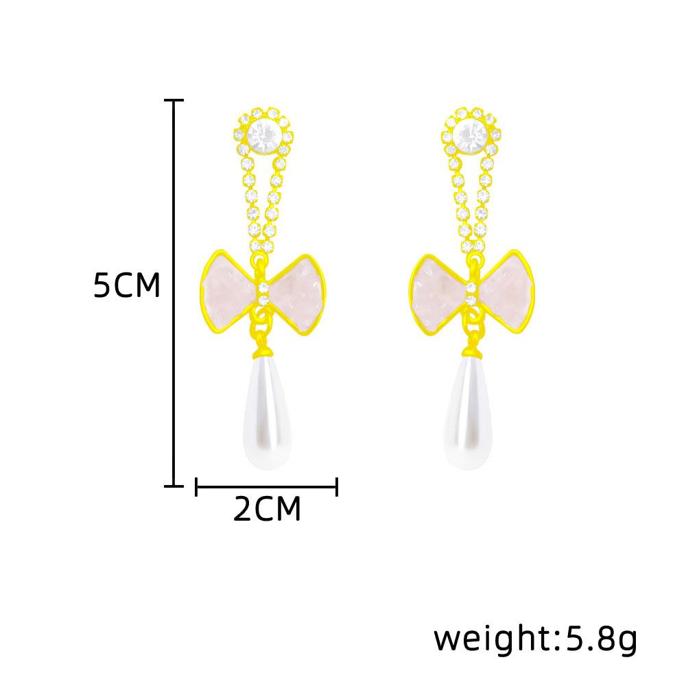 925 Silver Needle Gentle Confession Pearl Earrings Female Autumn and Winter Niche Design Sense of Luxury Bow High Sense Earrings