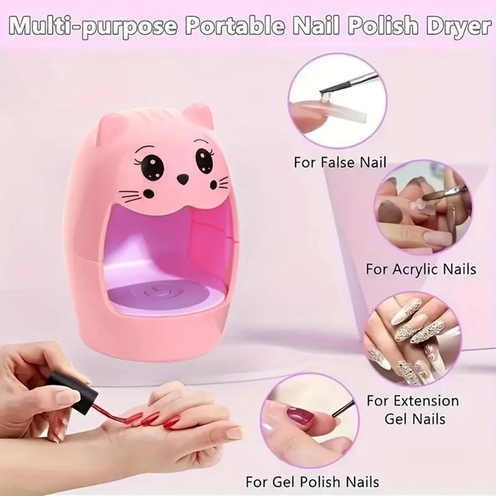 Nagellampe, schnelltrocknender Nageltrockner, LED-UV-Licht, Einzelfinger, 6 W, Mini-USB-Nagelgel-Aushärtungsanschluss, Maniküre-Salon-Tools