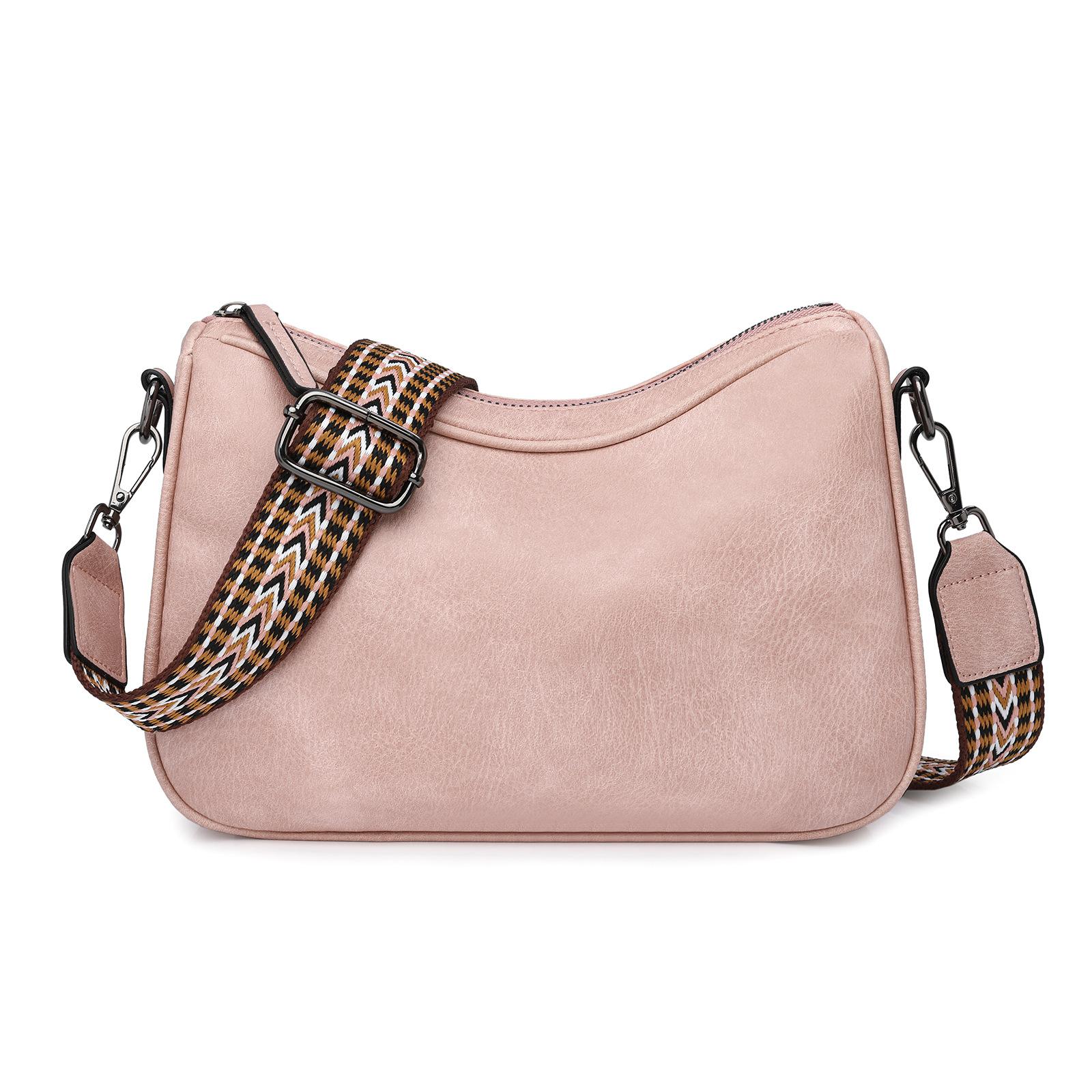 

This Stylish Solid-color Design Is Simple and Fashionable. It s A Single-shoulder Wide-strap Crossbody Bag for Women