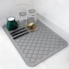 Anti-slip Dish Drying Mat Heat-resistant Insulation Pad Household Tableware Drain Pad  Cup