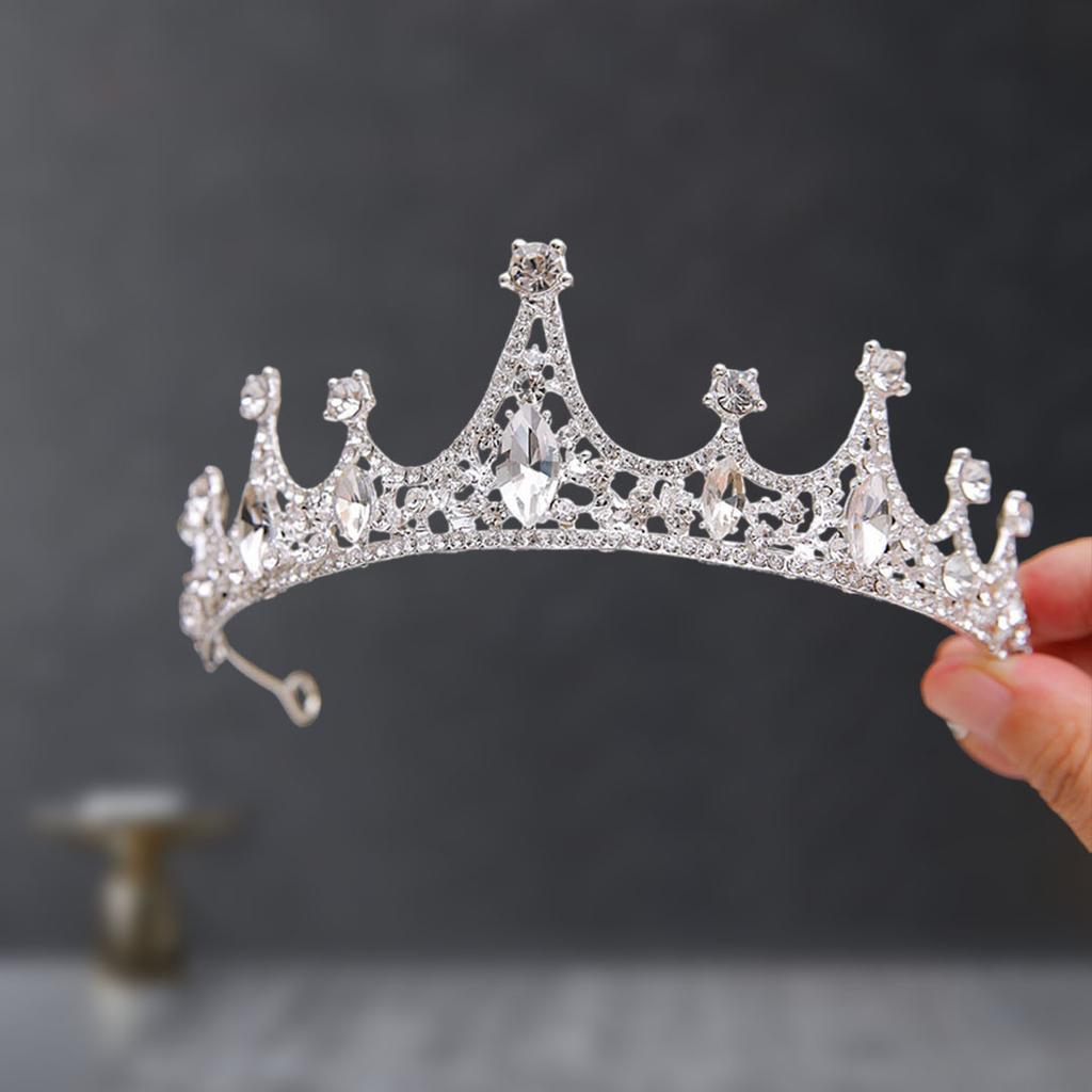 Bridal Crown Headdress Rhinestone Crown Wedding Veil Diamond Clothing Eighteen Year Old Adult Ceremony Birthday Princess Hair Accessories