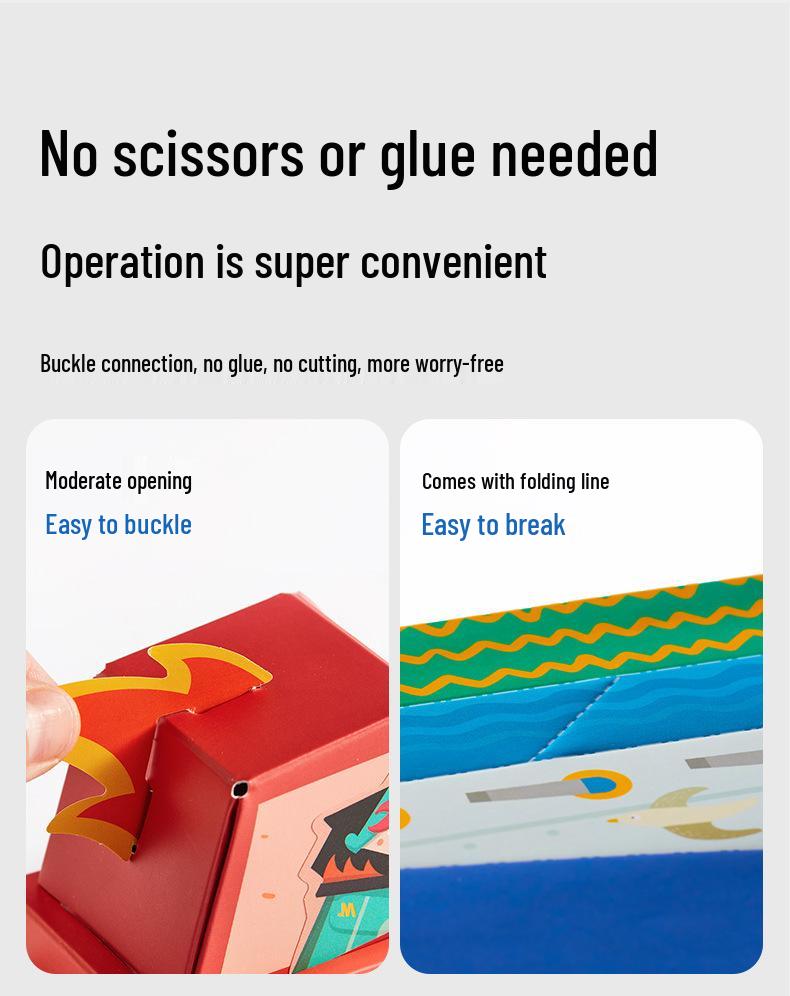 Mideer My Little Origami Airplane: 3D Educational Toy for Kids, Ages 2+, Includes Paper Cutting Book for Crafting