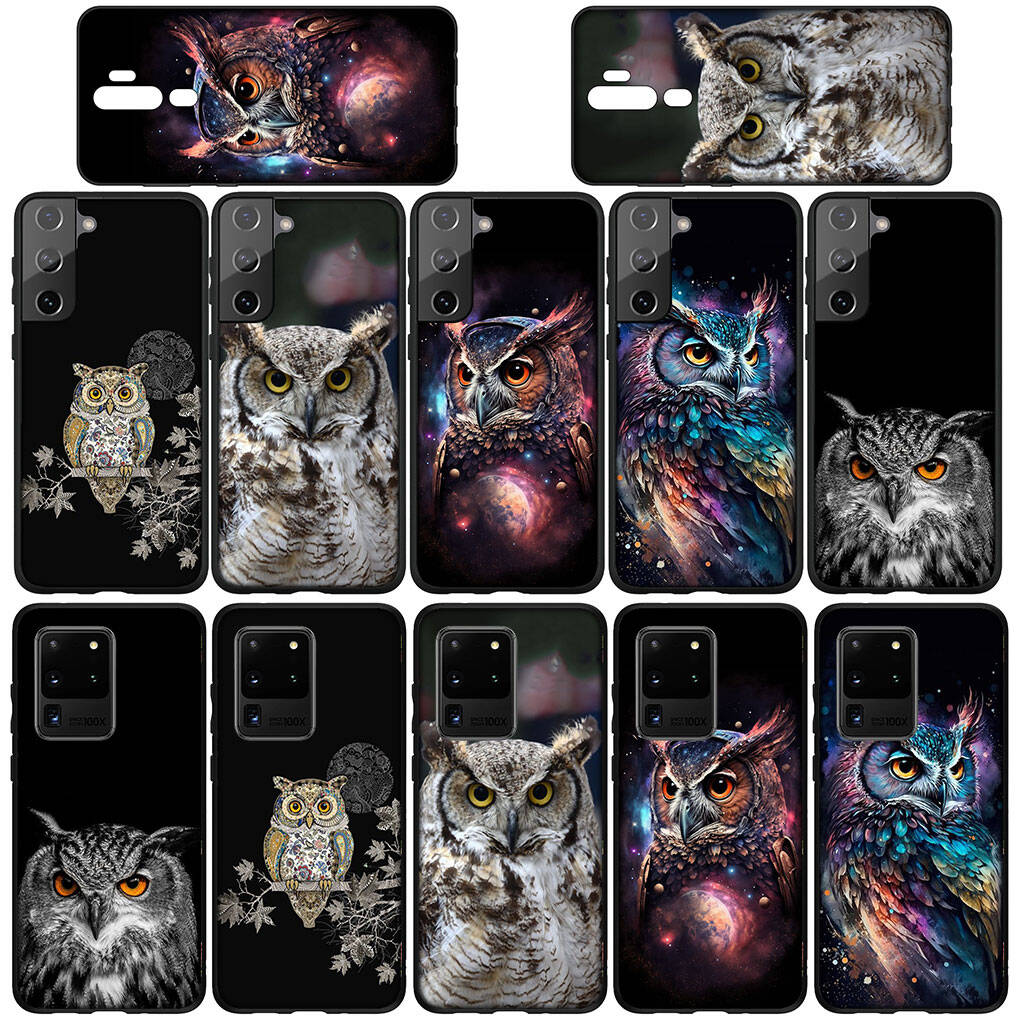 for Samsung Galaxy S25 S24 S23 S22 S20 S21 Ultra FE Plus A17 A37 A57 A56 A55 A06 A16 A15 A36 A26 A35 A05 A25 A54 A34 S10 Phone Case Owl Cover