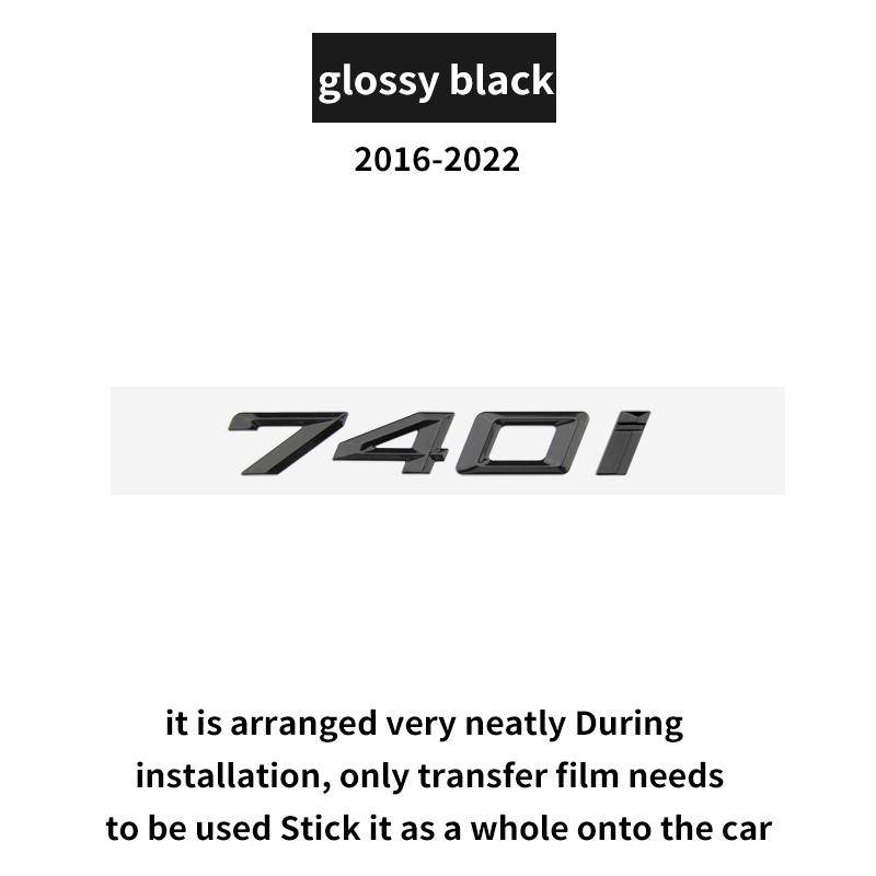 Adatto per BMW Serie 7 G70 G12 730d 730li 740i 750i 735Li 760Li 745e 760i modello 2023, con un logo alfanumerico nero lucido