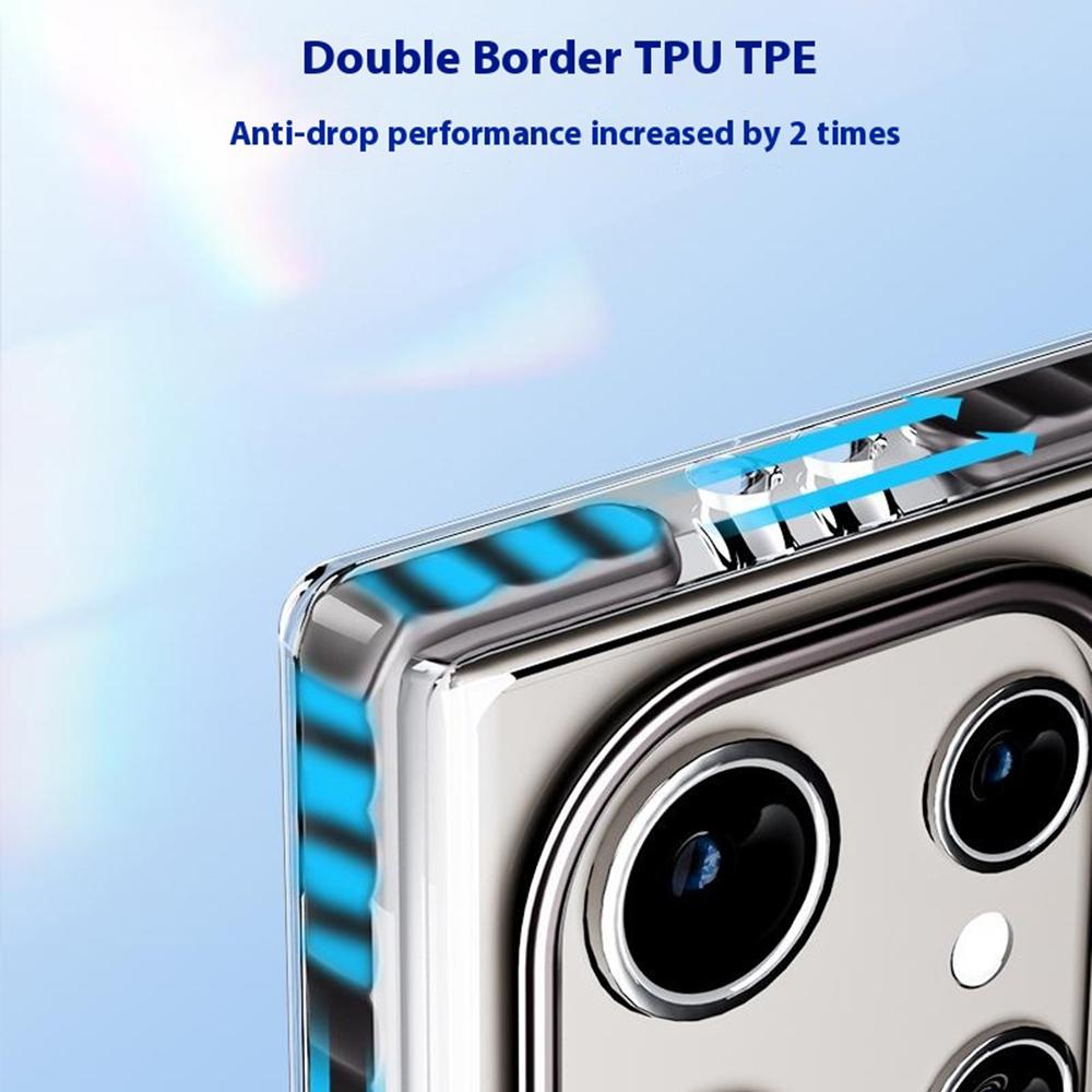 Capa magnética ultrafina IMD transparente PC+TPU para Samsung Galaxy S24, capa traseira à prova de choque e airbag