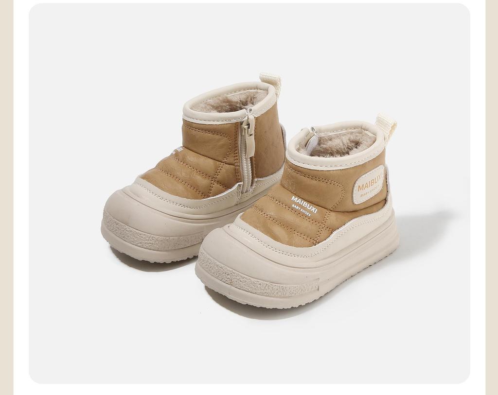 2025 Kids' Winter Leather Boots: Warm, Stylish, and Versatile for Boys and Girls