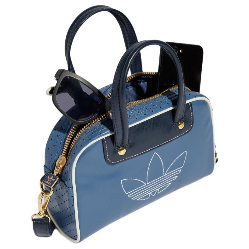 adidas Originals Polyurethane Bowling Bag, Crossbody Handbag Mini Women's Ink Blue Adidas JC5691