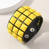 Punk Hip-Hop Rhinestone Bracelet Retro Western Wasteland Hottie Leather Snap Bracelet for Women Jewelry HUANZHI New