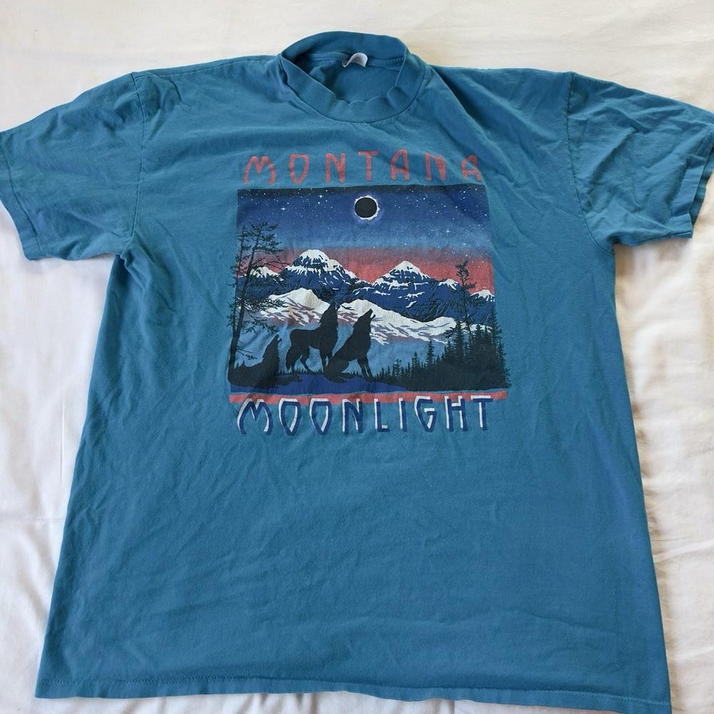 

Vintage Montana Moonlight Size XL Blue Unisex T-Shirt M