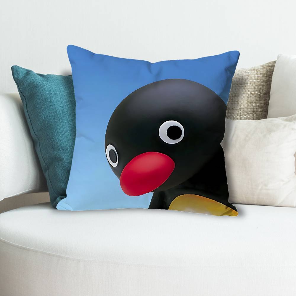 Penguin Cute PPingu Various Sizes Square Pillow Case For Car Home Bedchamber Decor Custom Valentine gift