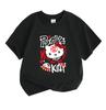 Kids Boys Girls 100% Cotton Crew Neck Short Sleeve T-Shirt, Funny Cartoon Dark Graphic Print Casual Soft Tees for Children Daily Streetwear Party Clot