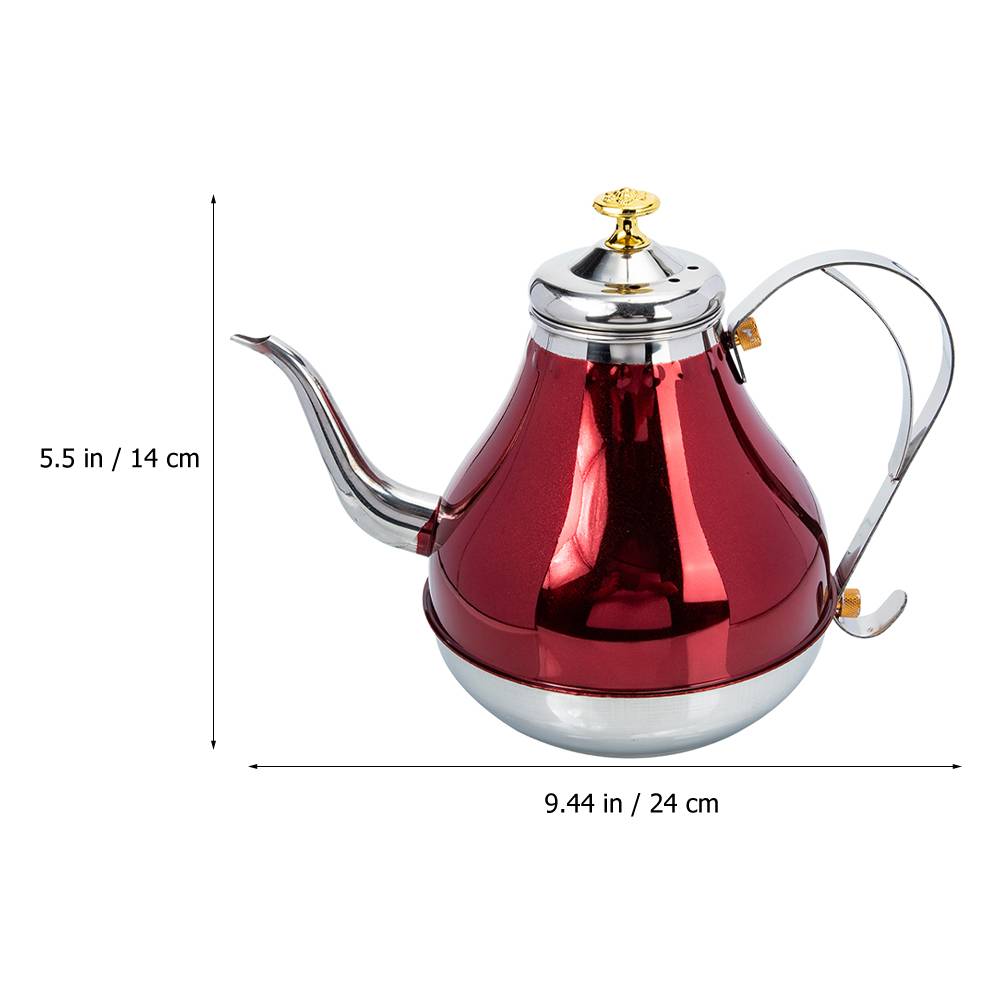 Stainless Steel Teapot Large Capacity Tea Kettle Electric Travel Pot with Infuser Easy to Clean Home Kitchen