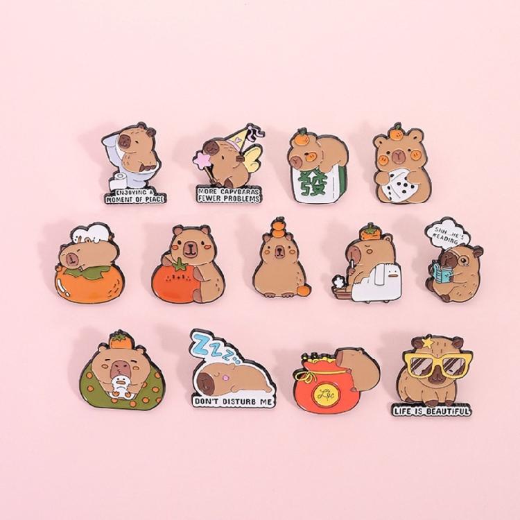 Waterproof Animal Pins Unique Capybaras Collectible Badges for DIY Crafts Lovely Unisex Fashion Broosh Jewelry