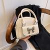 Fashionable Bow Decoration Small Bag for Women Hand Designer Luxury Brand PU Leather Shoulder Bag Lady Solid Color Crossbody Bag