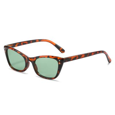 Small Frame Leopard Print Sunglasses, Cat Eye Sunglasses, Retro Men'S And Women'S Street Glasses.