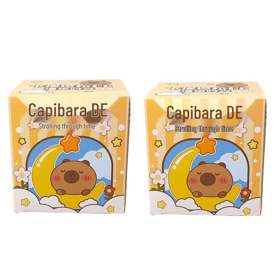 Capybara Stroll Time Blind Box Toy Figurine - Emotion Healing Desktop Ornament & Kids' Gift.