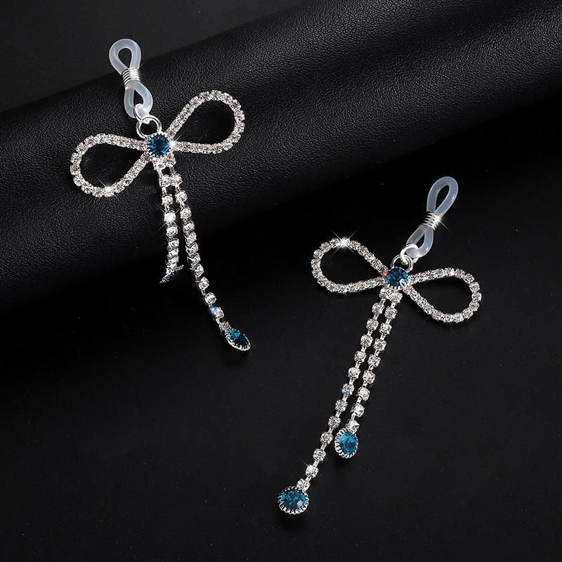 1Pair Sexy Vintage Bowknot Rhinestone Nipple Clip Chest Chain Suitable For Wearing At Nightclubs Parties And Valentine'S Day