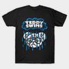 Asian Size Men Black Print T-shirt Teddy-Swims No-Cut Heat Transfer Print Cotton Tshirt