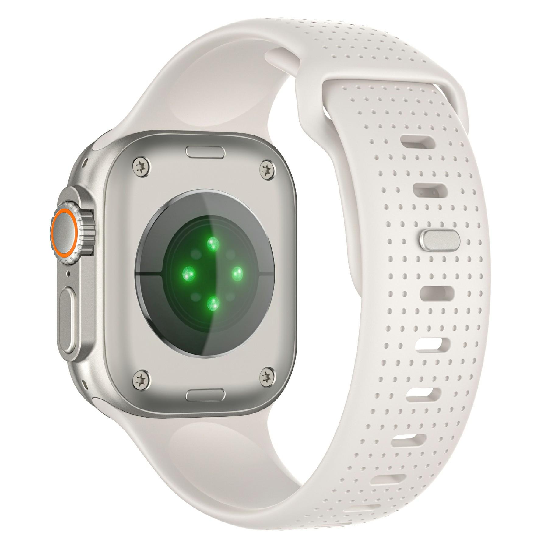 

Fluorubber Strap for Apple Watch Ultra 3 2 1 49mm/Series 11 10 46mm/9 8 7 45mm/SE3 SE2 SE 6 5 4 44mm/3 2 1 42mm Dotted Watch Band