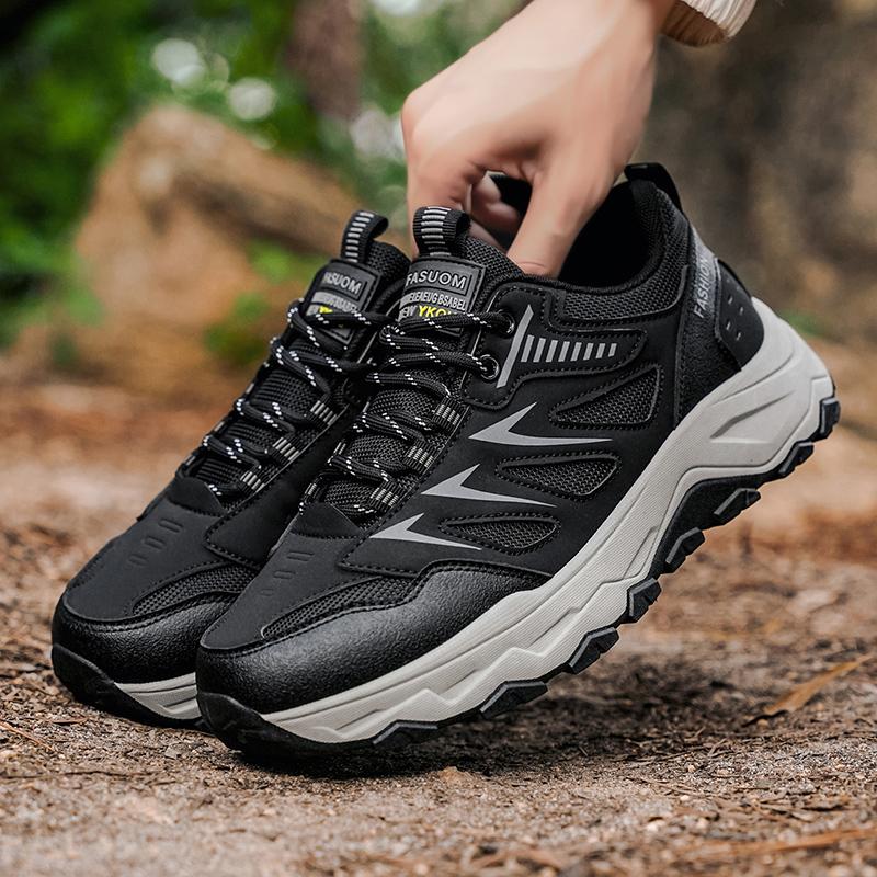 New Arrival Mens Hiking Shoes Breathable Lace Up Trekking Male Cushioning Outdoor Climbing Tourism Sneakers for Men