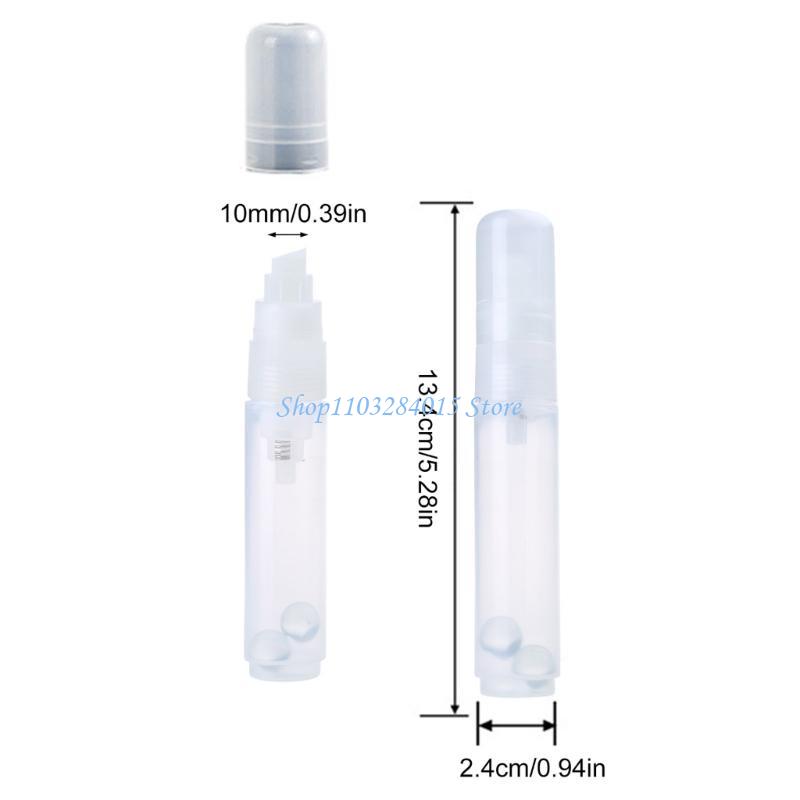 R6FF 1/2Pcs Refillable Empty Paint Pen 10mm Tip Empty Paint Marker For Painting on Paper Ceramic Metal Fabric
