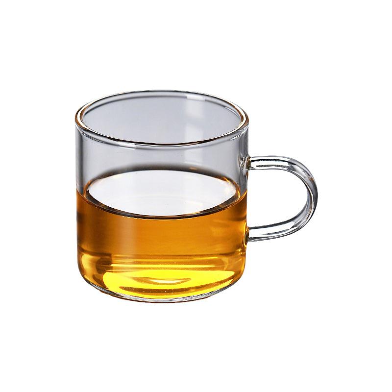 

Square borosilicate glass with handle transparent creative water cup student gift teacup color Colorful handle cup