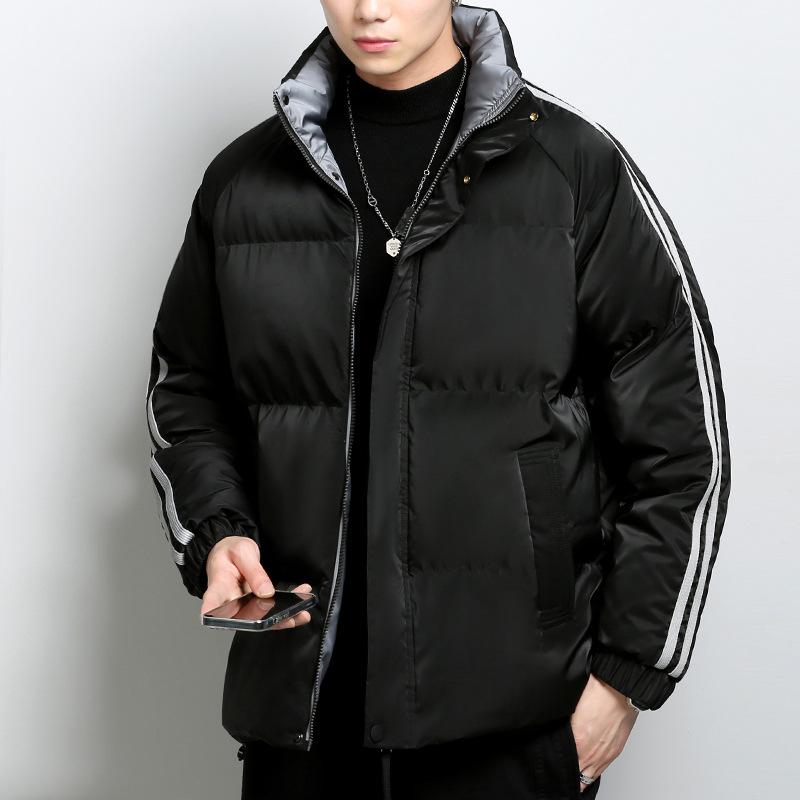 

Новая зимняя мужская одежда большого размера с утолщенной бархатной хлопковой подкладкой, повседневная свободная и универсальная мужская одежда, куртка с воротником-стойкой и подкладкой 4XL чёрный