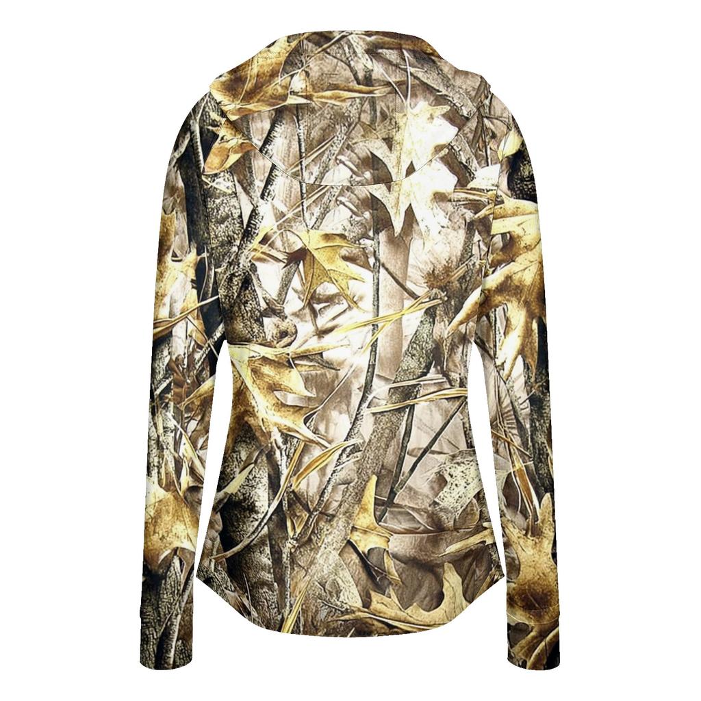 Women Lightweight Zip Up Hoodie Jacket with Hood Long Sleeve Pockets Printed Sun Protection Outerwear for Outdoor Activities