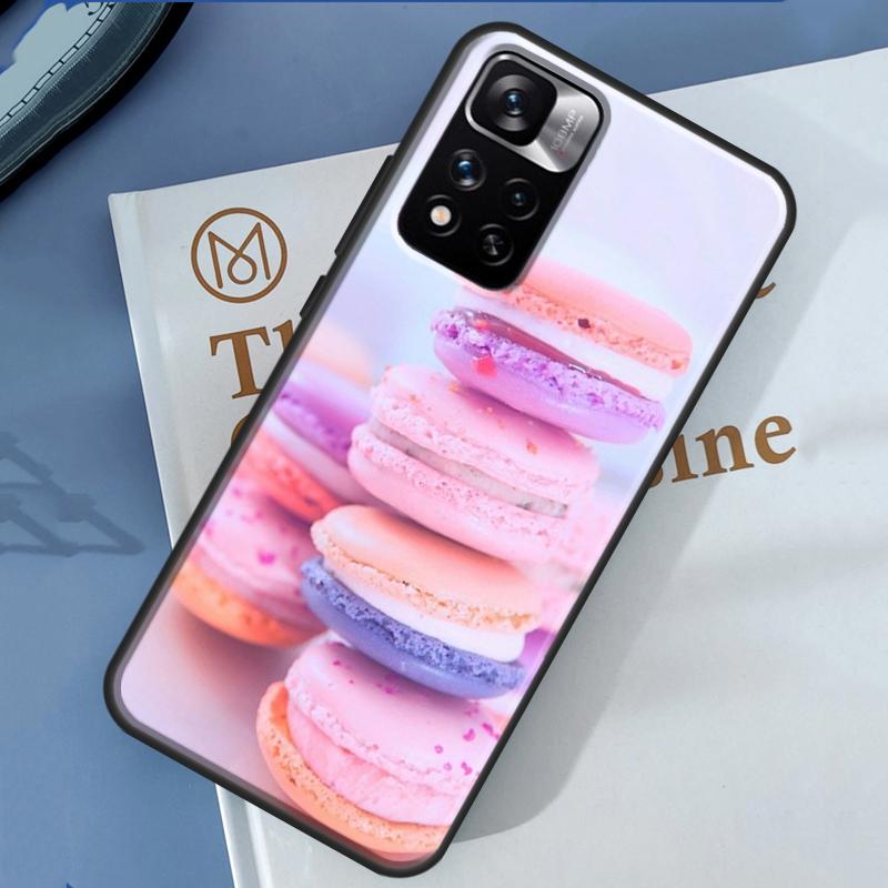Macarons Cake Dessert Cute Case For Xiaomi Redmi Note 14 13 11 9 10 12 Pro 9S 10S 11S 12S Redmi 10C 12C 13C 14C Cover