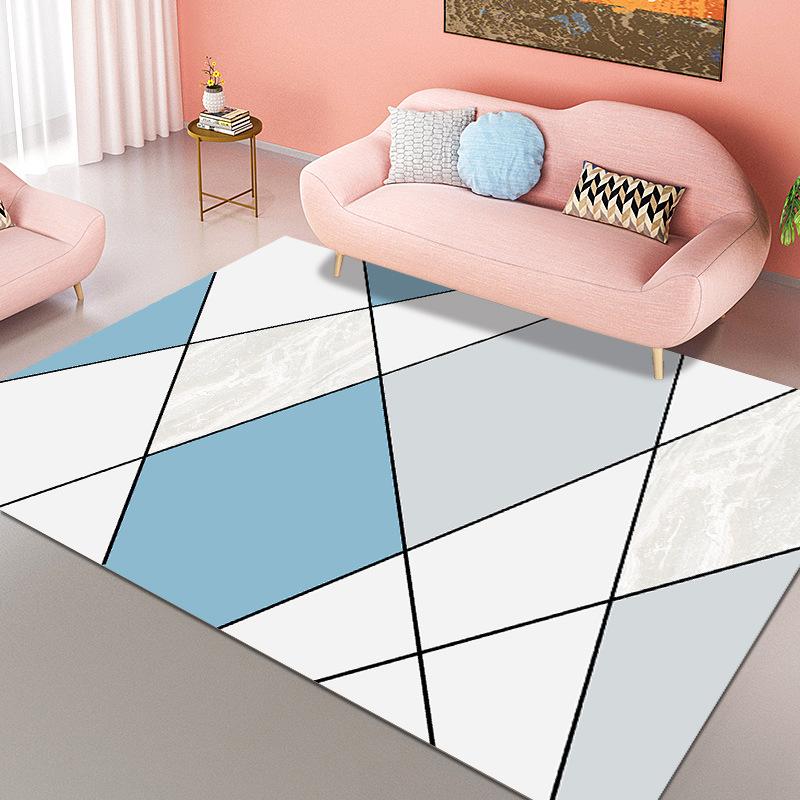 Retro Geometric Style Living Room Carpet Bedroom Bedside Carpet Modern Minimalist Luxury Floor Mat
