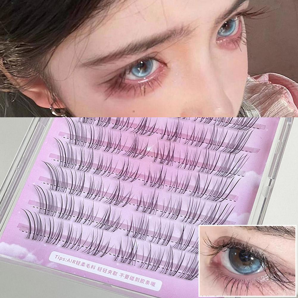 DIY Fox Style False Eyelash 10 Rows 8-14mm Soft Natural Curly Foxes Cluster Segmented Eyelash Extensions Lashes Makeup Tool