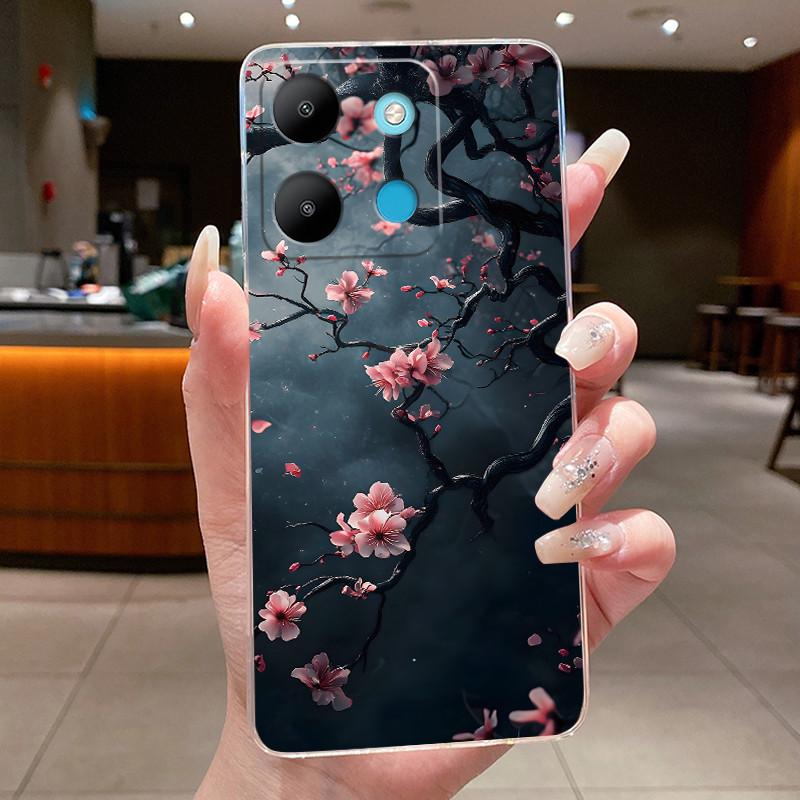 

Чехол для Tecno Spark Go 2023 BF7 Прозрачный Роскошный Модный с Бабочками и Цветами Мягкий ТПУ Силиконовый Чехол для Телефона Tecno Spark Go 2023 Tecno Spark Go 2023