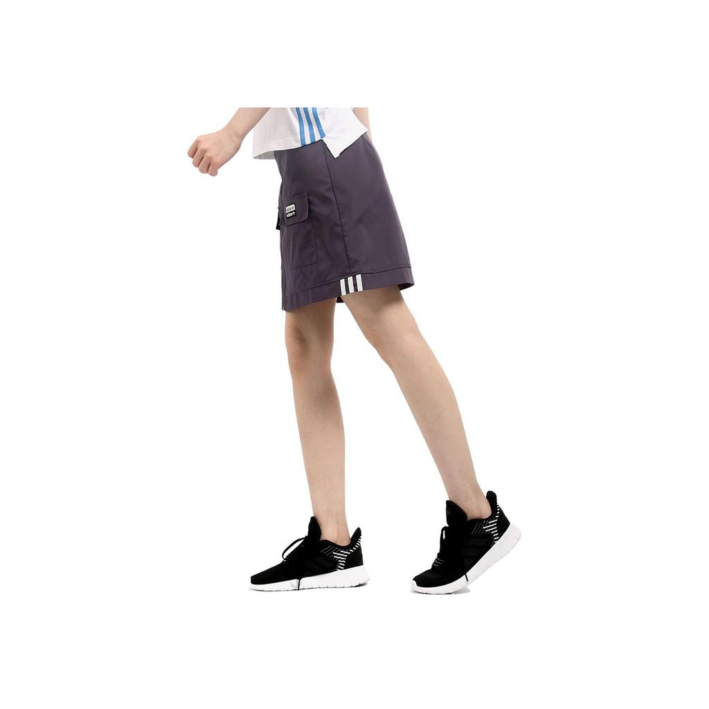 Adidas Originals Trefoil Sports Lifestyle Series High-Waisted Logo Print Solid Color Breathable Fitted A-Line Casual Skirt Women Skirts EH8719