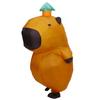 Cartoon Capibara Costume Inflatable for Adult Fancy Halloween Cosplay Party Dress Performance Inflated Garment Air Blow Suit