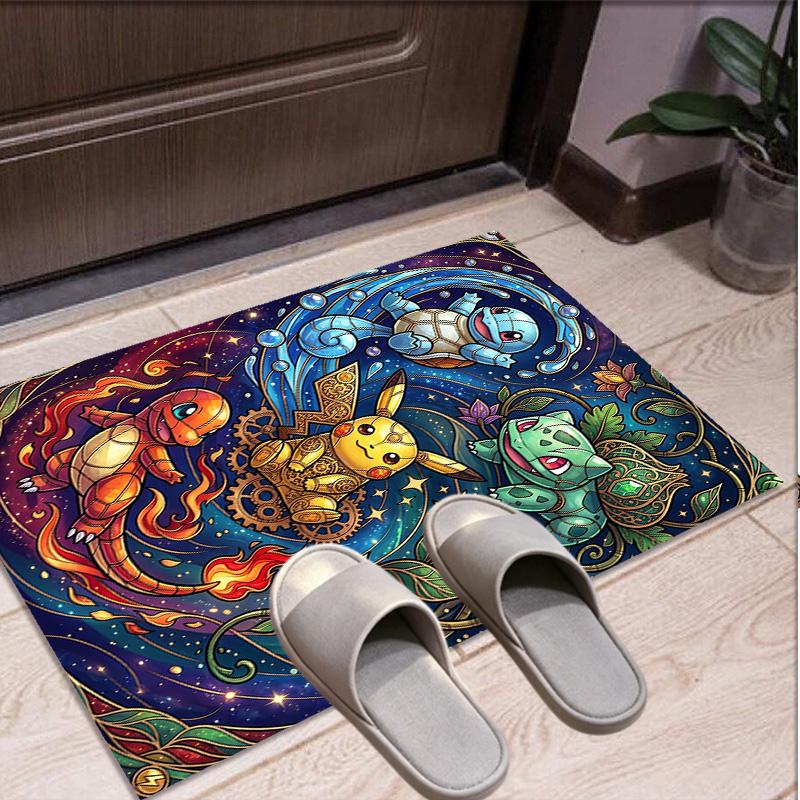 Pokemon Pattern Rug, Indoor/Outdoor Mat, for Picnic, Gameroom, Bedroom, Office, Living Room, Home Decor Carpet, Birthday Gift