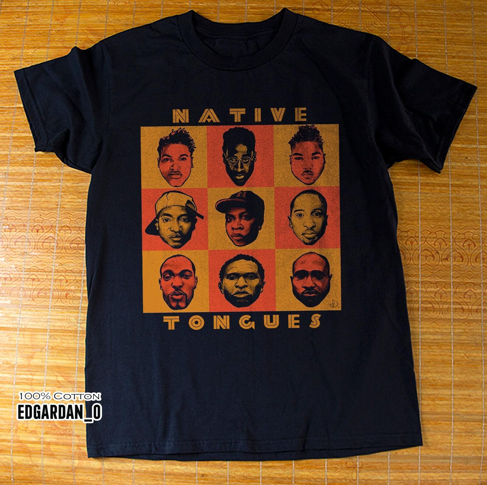 Native Tongues Jungle Brothers Hip Hop Black Unisex T-shirt Size S-5XL M