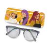 Anime PU Leather Glasses Case Witch Hunters Design Soft Lining for Scratch Prevent Eyewear Holder for Daily Travel Use