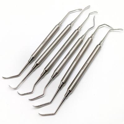 Zubný implantát Chirurgický Sinus Lift Dvojité konce Zubný výťah Nástroj Nerezová oceľ 6 druhov zubných nástrojov