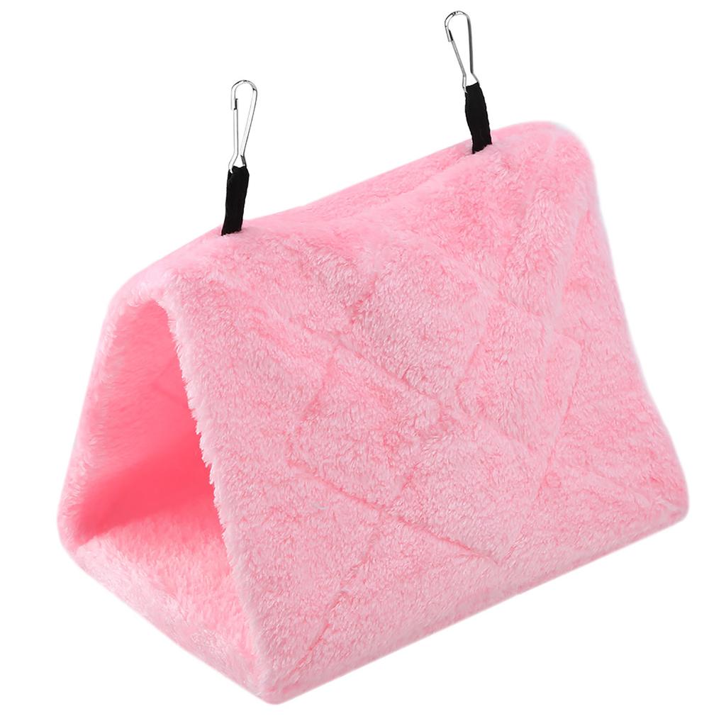 Bird Hammock Bird Hanging Tent Winter Warm Bed Pet  Soft Plush Hammock Hanging Cage Tent S/M Nice And Warm for Birds Parrot