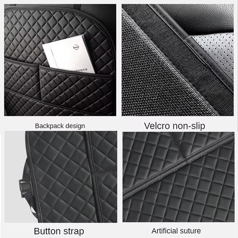 New Car Anti Kicks Pad With Organizer Pocket Leather Universal Seat Back PU Leather Protector Cover Backseat Child Kick Mats