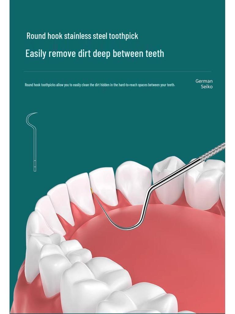 Portable 304 Stainless Steel Toothpick - Ultra Fine Metal Cleaning Tool