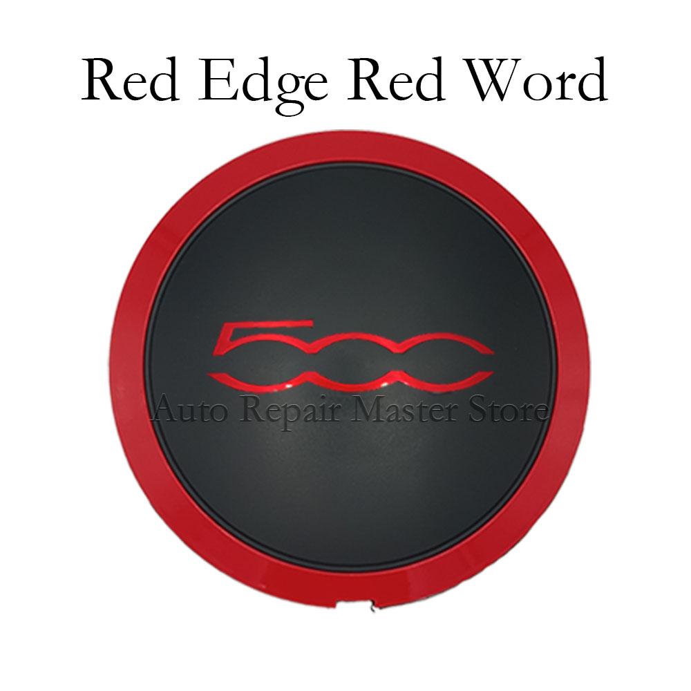 For Fiat 500 133mm Hubcap Wheels Centre Hub Caps 68078421AC 68078419AC 51884863 Silver/Red Dust Cover