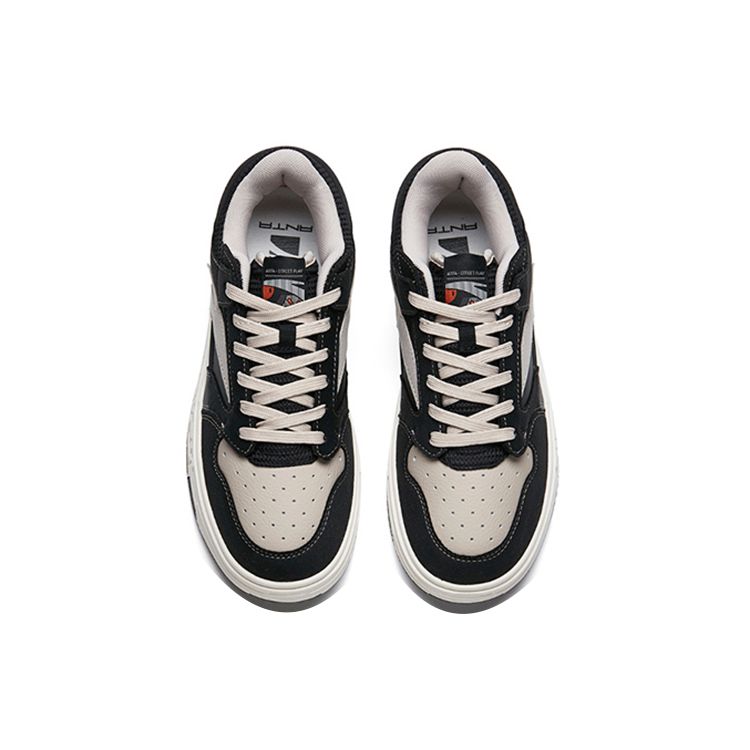 Anta Street Play Series Synthetic Leather Top Layer Cowhide Non-Slip Shock Absorbing Wear-Resistant Low-Top Skate Shoes Men sneaker 912528051F-2