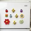 Yousheng 10Pcs Animal Flower Refrigerator Magnet Resin Ladybird Bee Tulip Sunflower Fridge Magnet Home Office Kitchen Whiteboard Locker Decoration