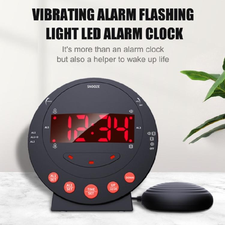 Extra Loud Alarm Clock with Bed Shaker for Heavy Sleepers Adults Kids Teenagers
