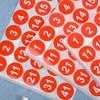 1-50 51-100 Letter Number Sticker Self-Adhesive Waterproof Labels Number Advent Stickers Calendar Number Paper Stickers Decor