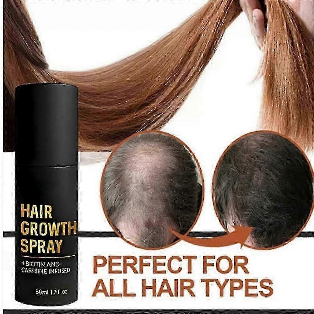 1-5x Hair Growth Spray with Biotin & Caffeine - Fast-Acting Hair Regrowth Treatment for Thinning Hair in Men & Women, Promotes Follicle Growth