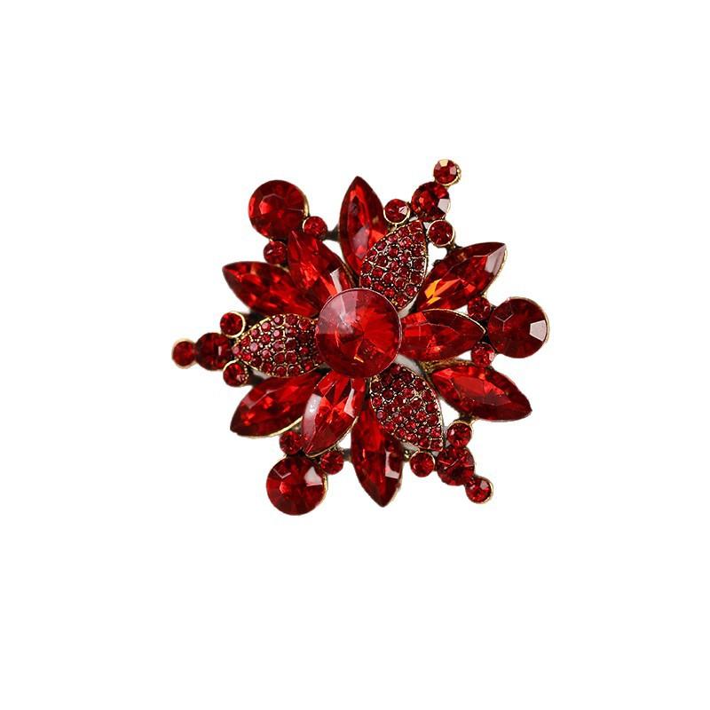 Fashionable and Elegant Alloy Lady Brooch, High-end and Light Luxury Rhinestone Corsage Coat, Elegant Brooch