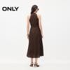 ONLY Women's V-Neck Linen-Look Belted Maxi Dress