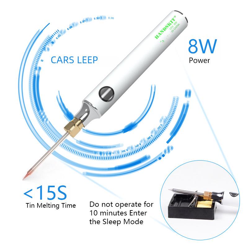 5V 8W Tragbarer USB Mini Lötkolben für den Außeneinsatz in großer Höhe mit Powerbank-Kompatibilität